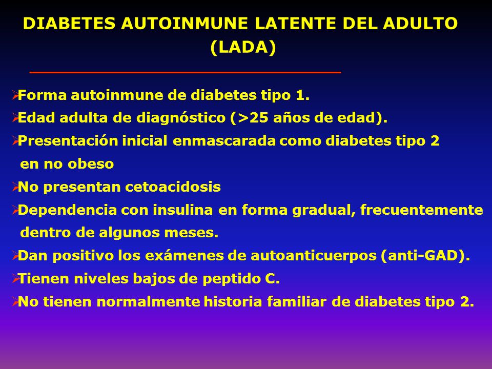 diabetes autoinmune del adulto